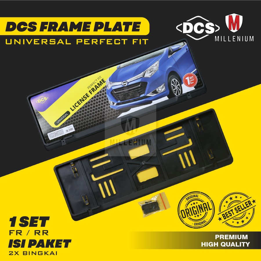 COVER TATAKAN TEMPAT DUDUKAN PLAT NOMOR MOBIL MERK DCS 46CM UNIVERSAL