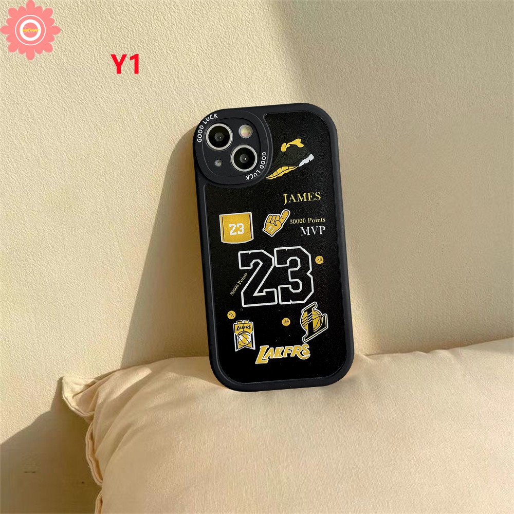 Case Realme C53 C55 10 Pro Plus C35 C25Y C25s C25 C31 C17 C30 C21Y C15 C12 C21 C2 C11 C3 C17 C20 8 5 9i 8i 8Pro 6i 5i 5s 6s 6 7i Trendy Kobe James N.B.A Lakers Label Sarung Soft Cover