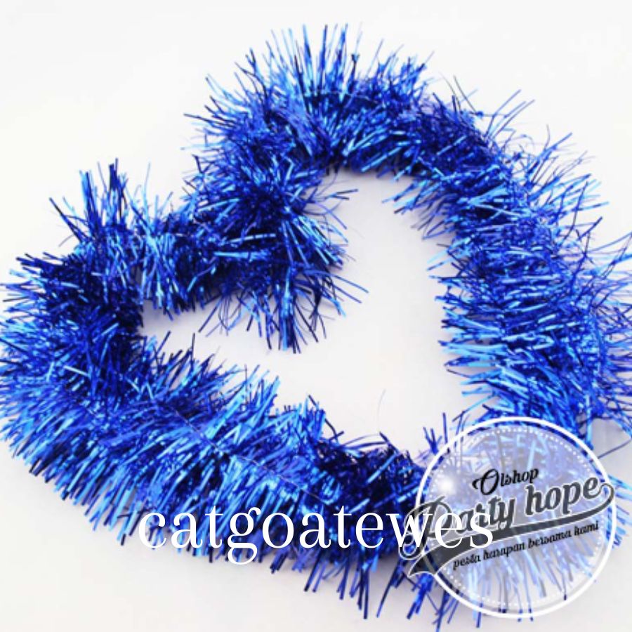 Slinger/hiasan natal/slinger rumbai warna biru tua biru muda/ Dekorasi Pesta Hantaran Parcel