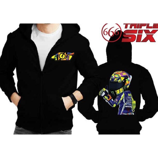 Jaket Hoodie zipper Valentino Rossi PRINT