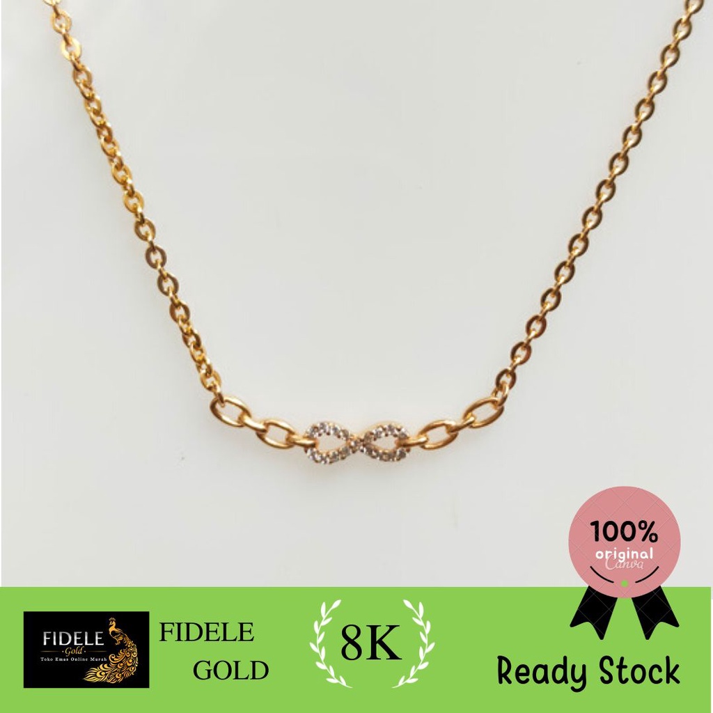 Kalung Infinity Permata Kalung Emas Asli Permata Kalung Cantik Kalung Simple