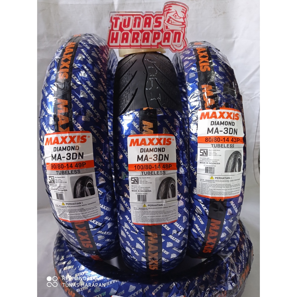 BAN LUAR MAXXIS MA-3DN DIAMOND TUBELESS -RING 14