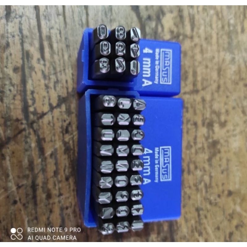 

Huruf Ketok dan angka 4 Mm Stamp PunchLetter A-Z Masus germany 1 set
