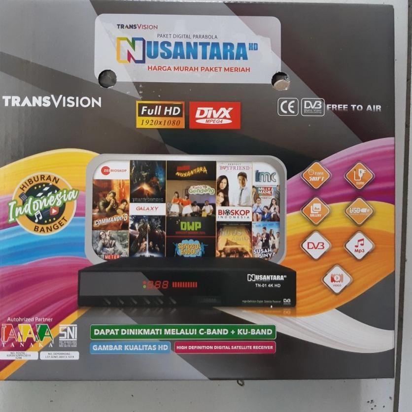 Harga Termuraah Receiver Parabola Tanaka Transvision Nusantara HD Blackberry C Ku Band sudah aktif