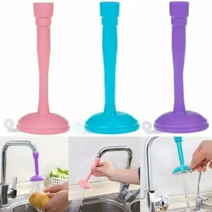 ( Serba Serbi)Penyambung Keran Air Wastafel  Silikon Panjang Flexible 2 Mode 15 cm/Sambungan Kran Air Dapur Faucet Shower Pemancur Silicone