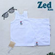 SINGLET ZED KIDS PUTIH | singlet berpori | singlet bayi bolong kaos dalam bayi dan anak