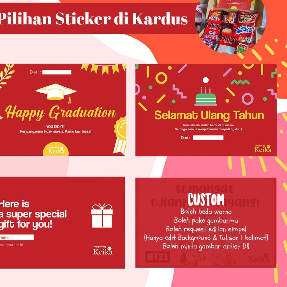 

↗ Snack Box 2 | Hampers Gift Ultah Kado Cewek Cowok Warna Hitam Pink Merah Snackbox Parcel Ulang Tahun ゖ゚