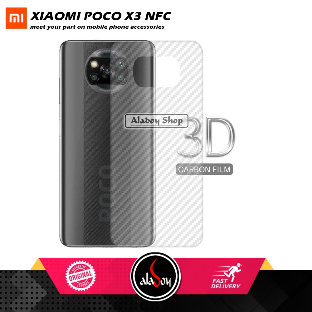 PAKET 3IN1 Anti Gores Blue Matte Anti Glare Xiaomi Poco X3/X3 Pro/x3 NFC + Tempered Glass Camera dan Skin Carbon