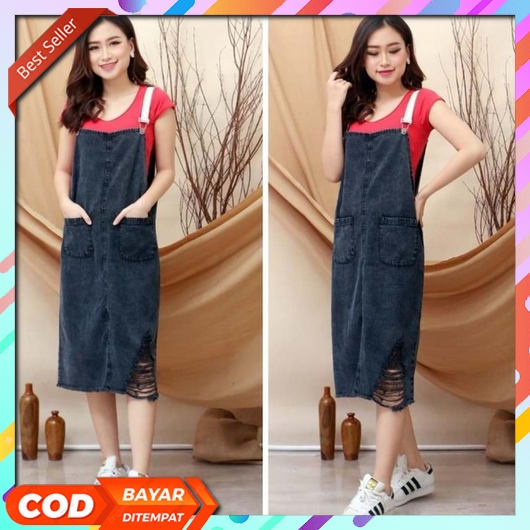 Jumpsuit Wanita Korean Style Pendek Jeans Terbaru 2022 Overal Perempuan  Korea Baju Kodok Jumbo Panj