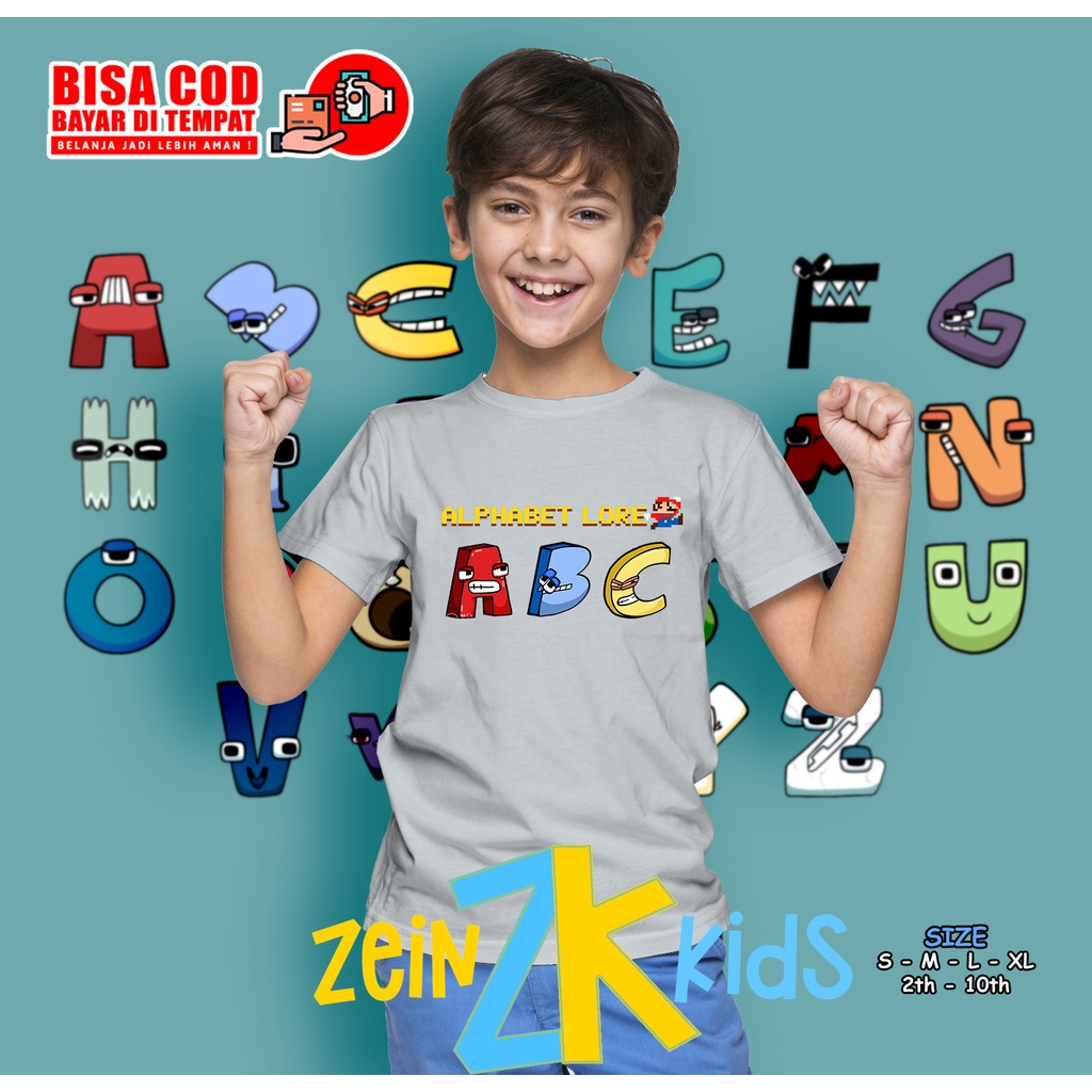Kaos Anak Alphabet Lore / Kids T Shirt Alphabet Lore