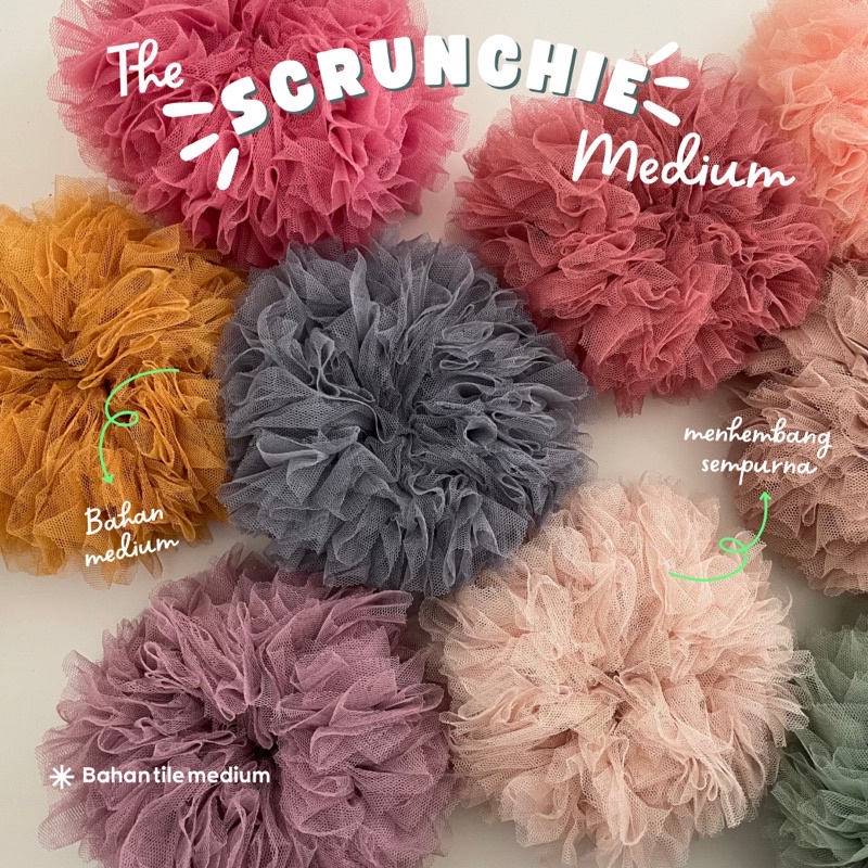 VIRAL SCRUNCHIE KUMBO TILE IKAT RAMBUT SCRUNCHIE HIJAB PENAMBAH VOLUME CEPOL HIJAB JUMBO