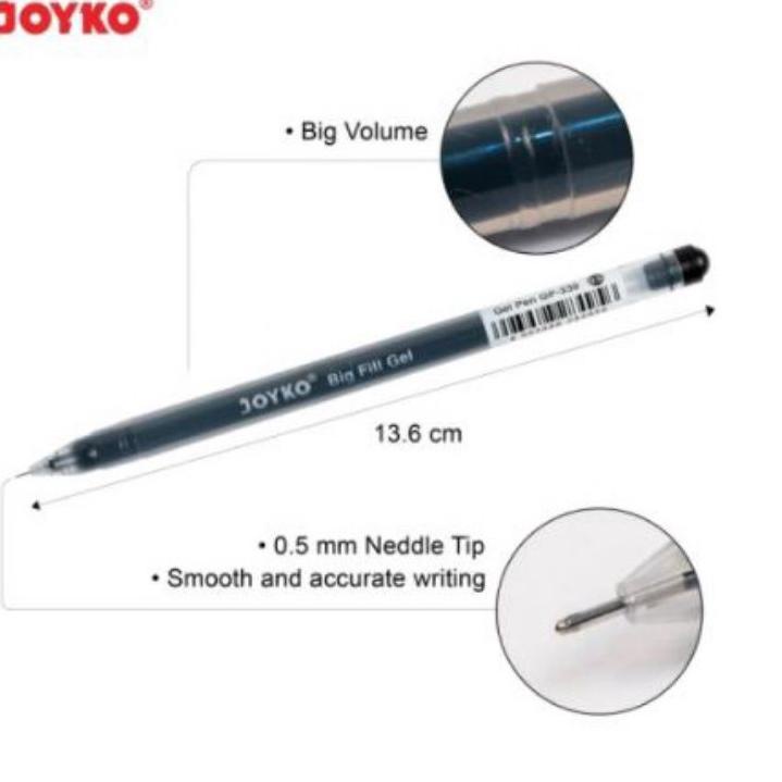 

[KODE PRODUK CCEVD4757] Pulpen Gel Joyko Gp-330 Big Fill 0.5mm ( 1pak/12pcs )
