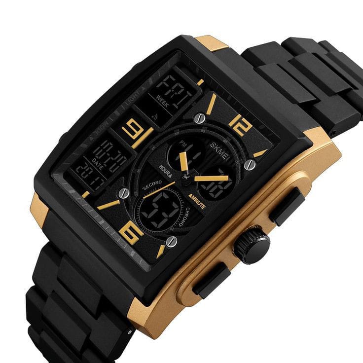 Promo cuci gudang Jam Tangan Pria  SKMEI 1274 Men  Dual Time  Jam Tangan Analog Digital  SKMEI #TOKO