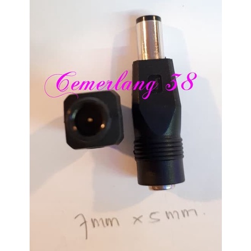 7.0 mm * 5.0 mm pin Sambungan Female to Male Over Connector Jack DC