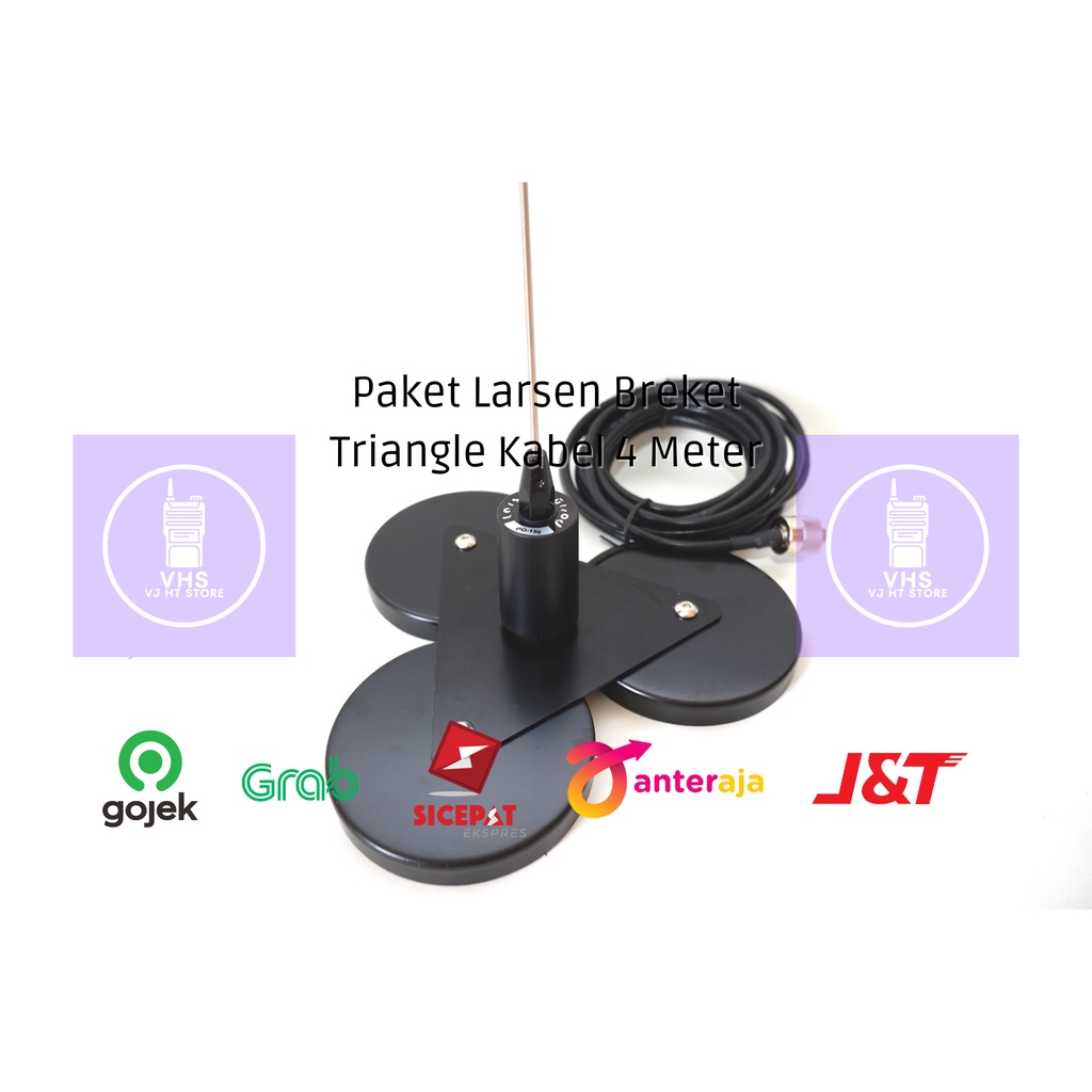 Paket Antena mobil Larsen PO 150 Termasuk Breket Kabel