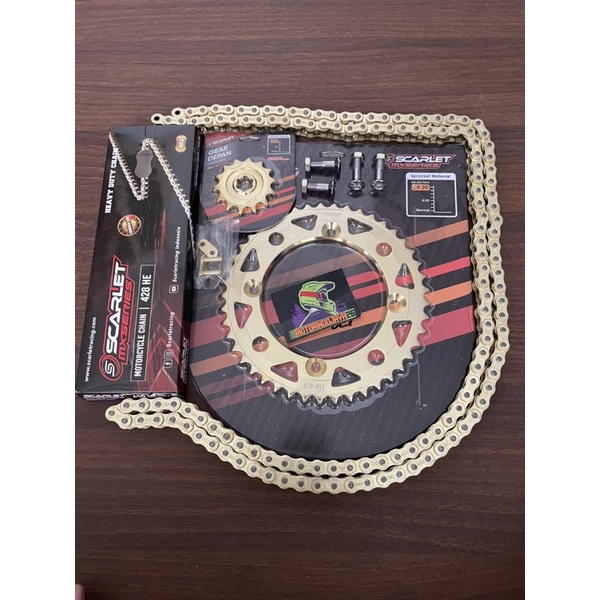 Jual Gear Set D tracker 150 Klx 150 Scarlet Mx Series Full Set Supermoto Harian Trabasan