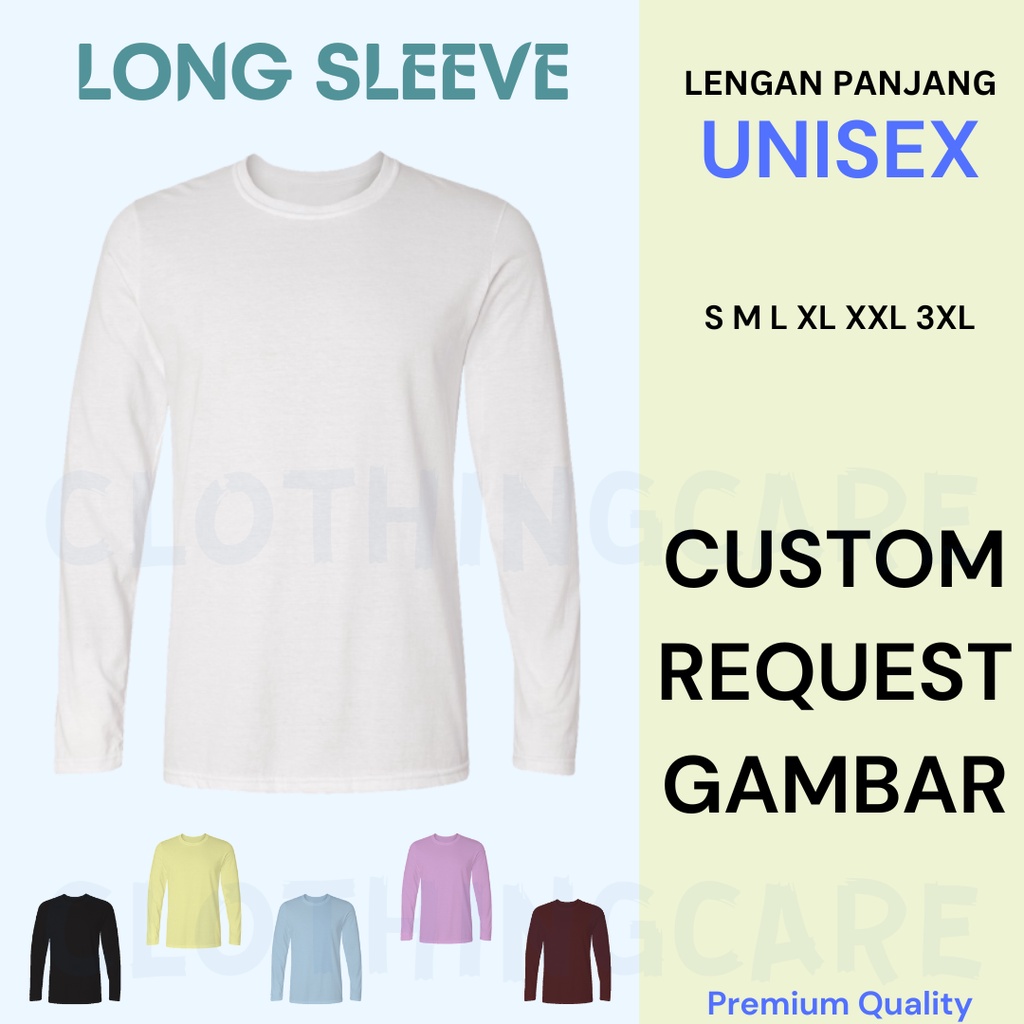 Kaos Atasan Dewasa Lengan Panjang Kaos Polos Lengan Panjang Kaos Custom Kaos Cetak Gambar Kaos Print