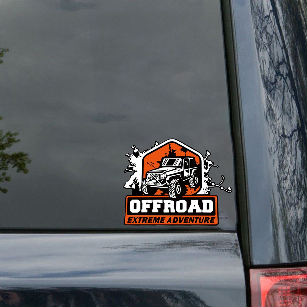 Explorer Offroad Extreme Adventure Off Road Kendaraan SUV Jendela Mobil Kaca Depan Pintu Mobil Personalisasi Stiker Reflektif Motocross Berkemah Luar Ruangan Stiker Dekoratif Tahan Air