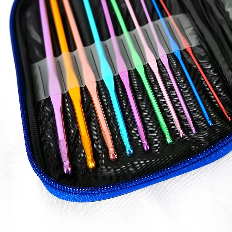 Hakpen Rajut Set / Crochet Hook 22 pcs + Dompet AR009