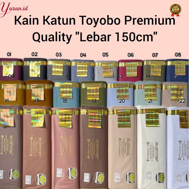 Kain Katun Toyobo Fodu Royal Mix RM Toyobo Premium 100% Ori Toyobo Import "Lebar 150cm"
