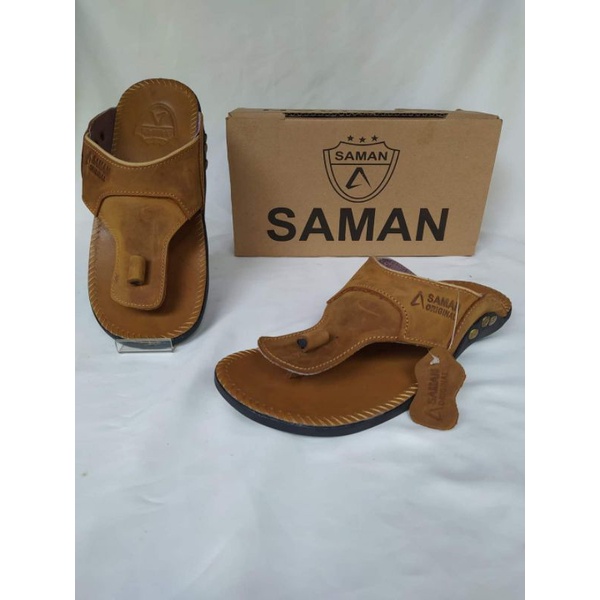 Sandal Kulit Pria Original SAMAN Kode Jepit