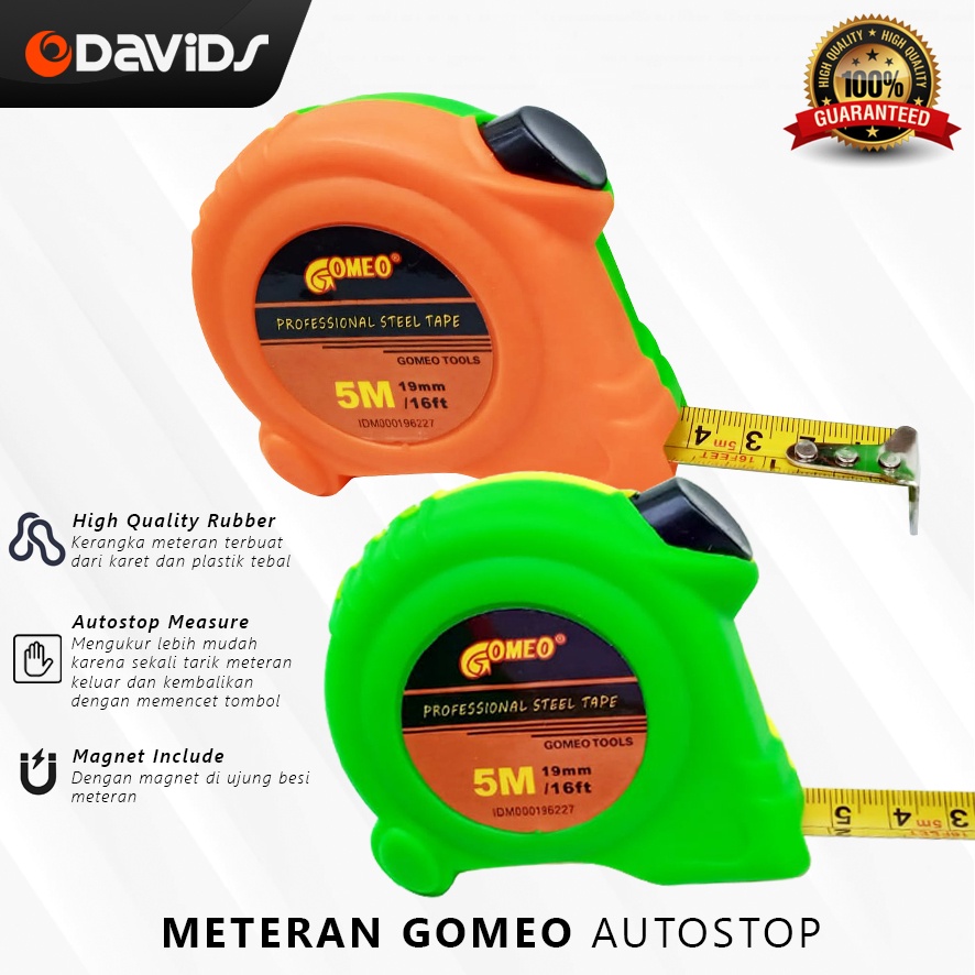 Meteran Tukang Roll Paling Bagus Measuring Tape 5 Meter 7.5 5m Gomeo