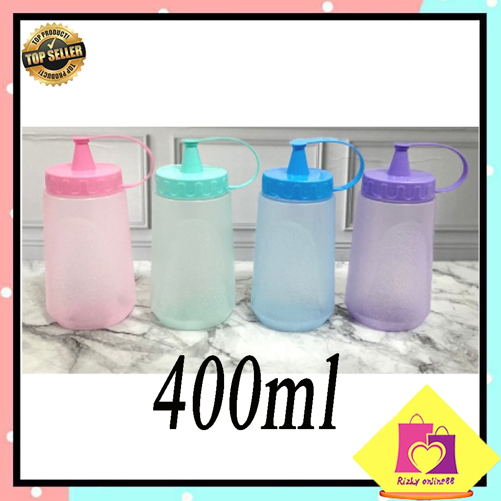 Rizkyonline88 Botol kecap warna ukuran 400ml  BKC104