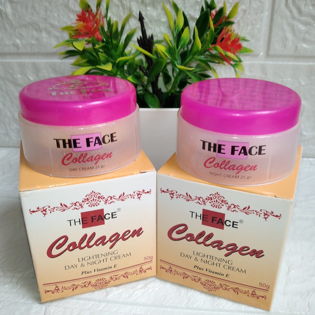 COLLAGEN THE FACE - Cream Collagen The Face Original - Cream Pemutih Siang Malam - Pemutih Wajah