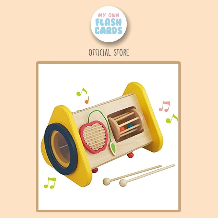 

3 IN 1 WOODEN MUSICAL INSTRUMENT - XYLOPHONE DRUM GEAR MAINAN MUSIK