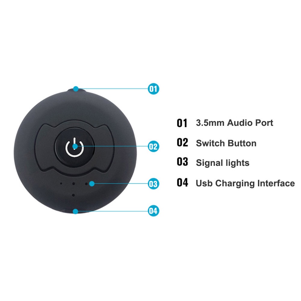 Multi-point Audio Bluetooth Transmitter - H-366T - Black