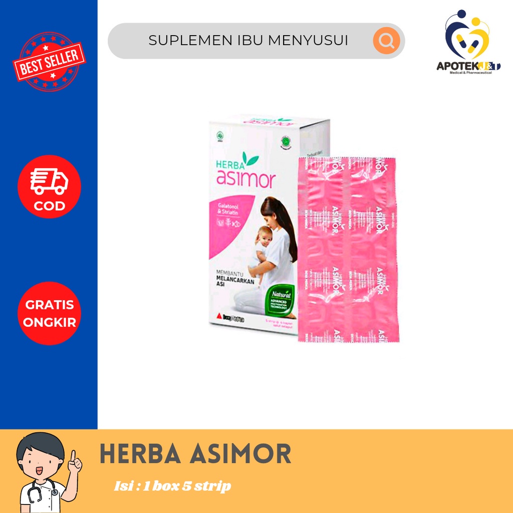 HERBA ASIMOR/ PELANCAR ASI / ASI BOOSTER / OBAT PEMULIHAN LUKA MELAHIRKAN / EKTRAKS IKAN GABUS / VITAMIN IBU MENYUSUI