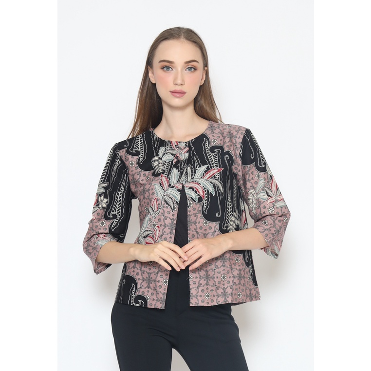 Blazer Batik Wanita - Atasan Batik - Bhatara Batik Tasya - Outer Batik Modern Lengan Panjang