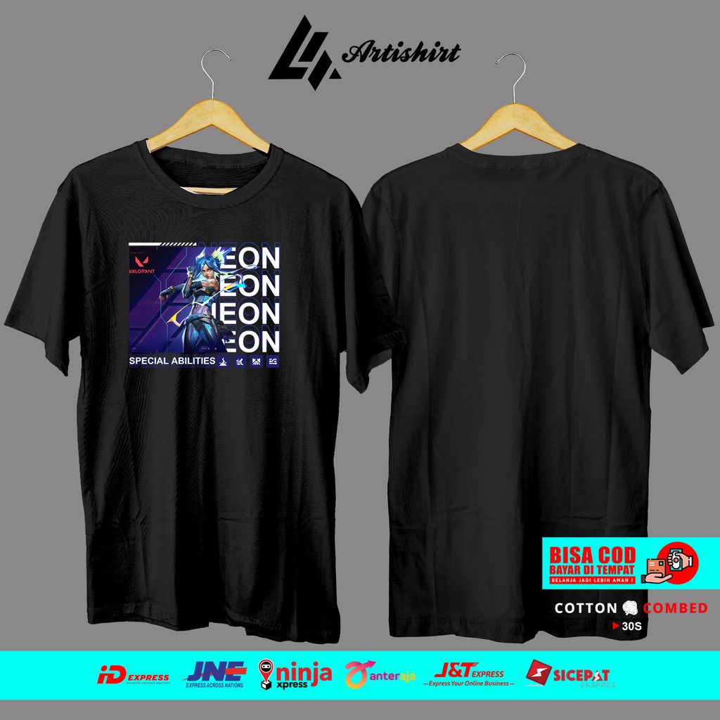 KAOS VALORANT NEON KAOS GAME VALORANT KAOS BAJU DISTRO ARTISHIRT