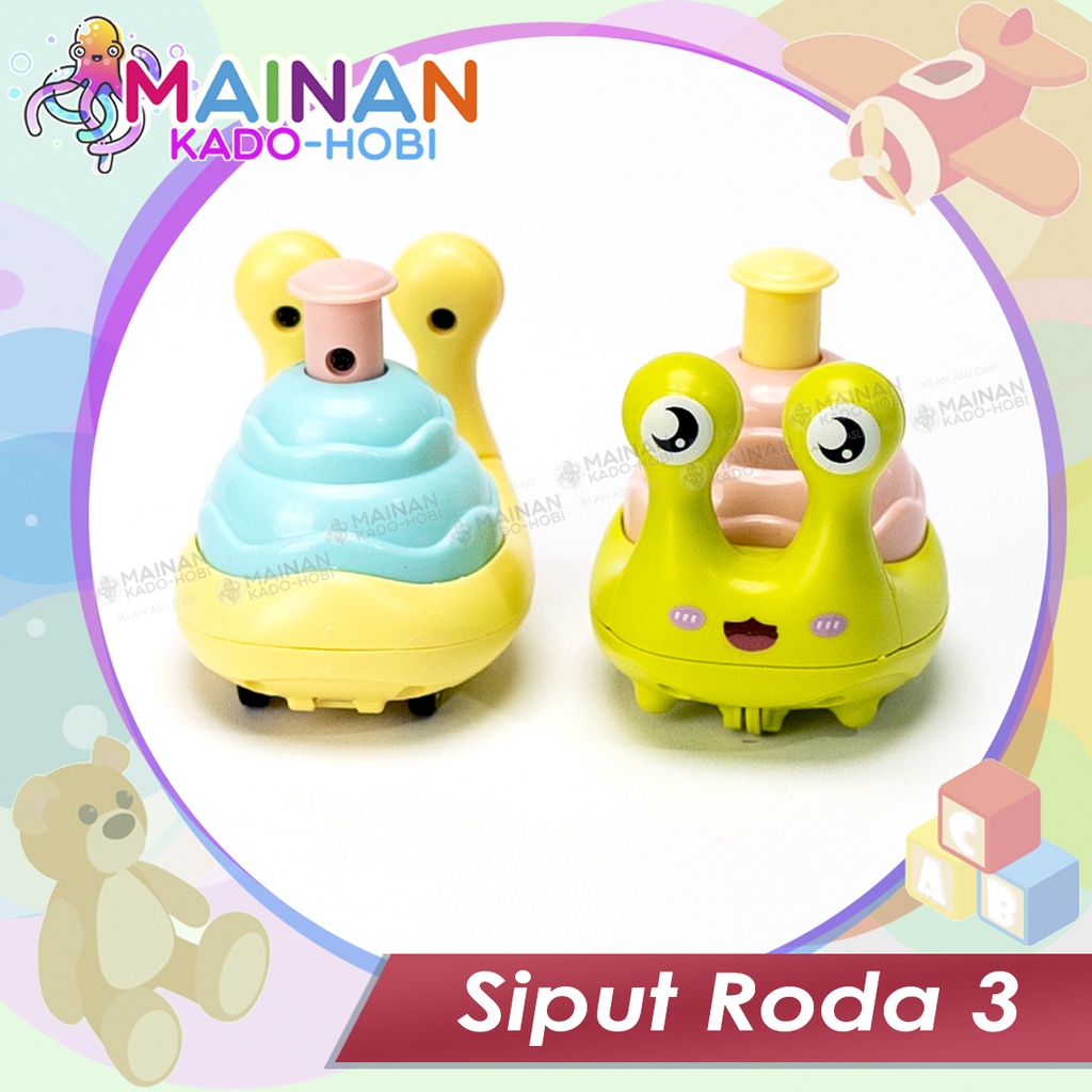 MAINAN ANAK EDUKASI PULL BACK CAR MINIATUR ANIMAL HEWAN SIPUT RODA 3