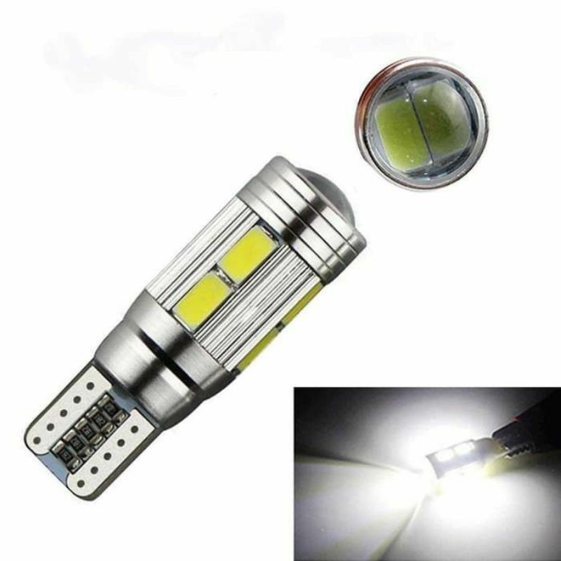 Best Deals Lampu Led T10 Projie 10 Mata Lensa Senja Kota Sein 12V Mobil Motor