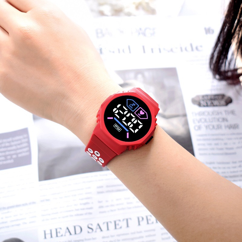 ✅Grosir Jam Senen - Jam Tangan Digital Sport Wanita Dan Pria Rubber Watch LED Fashion Import JT-PL