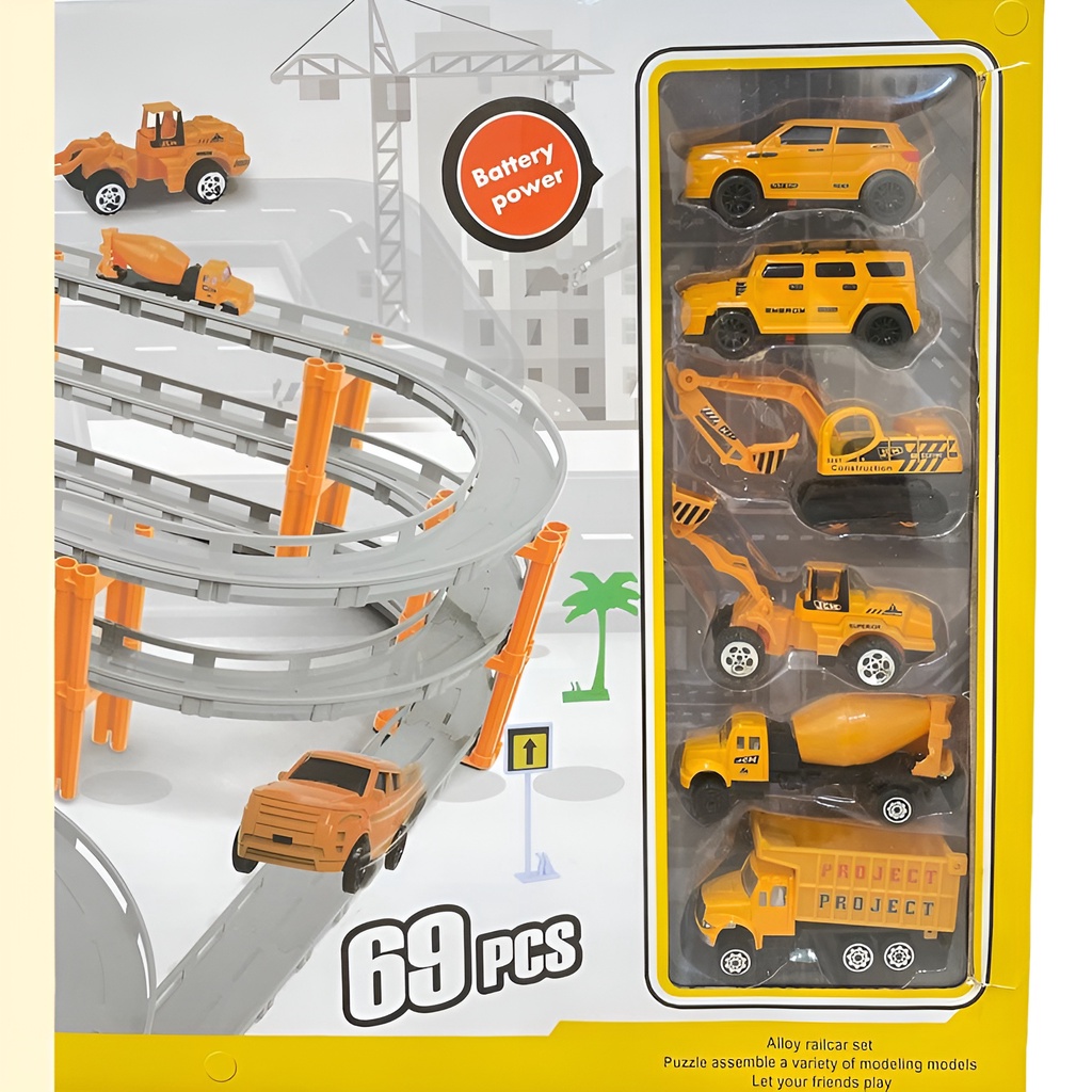 Diecast Track Alloy   Mainan Anak Laki Laki Mobil Mobilan   Parking Lot   Mainan Terbaru 2021 Cowok