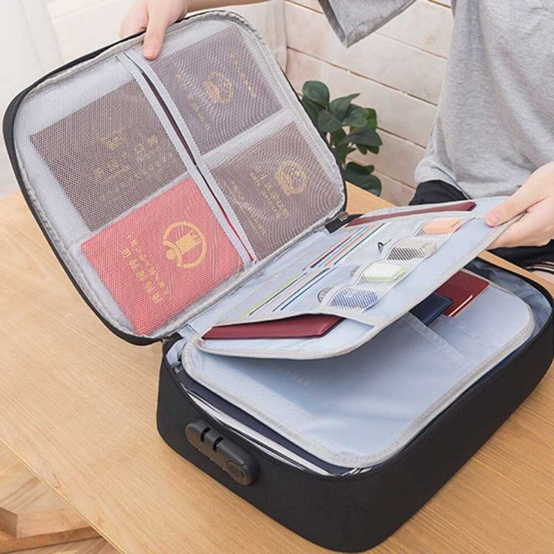 KALAX Tas Travel Organizer Three Layer Password Lock - KA51 Hitam