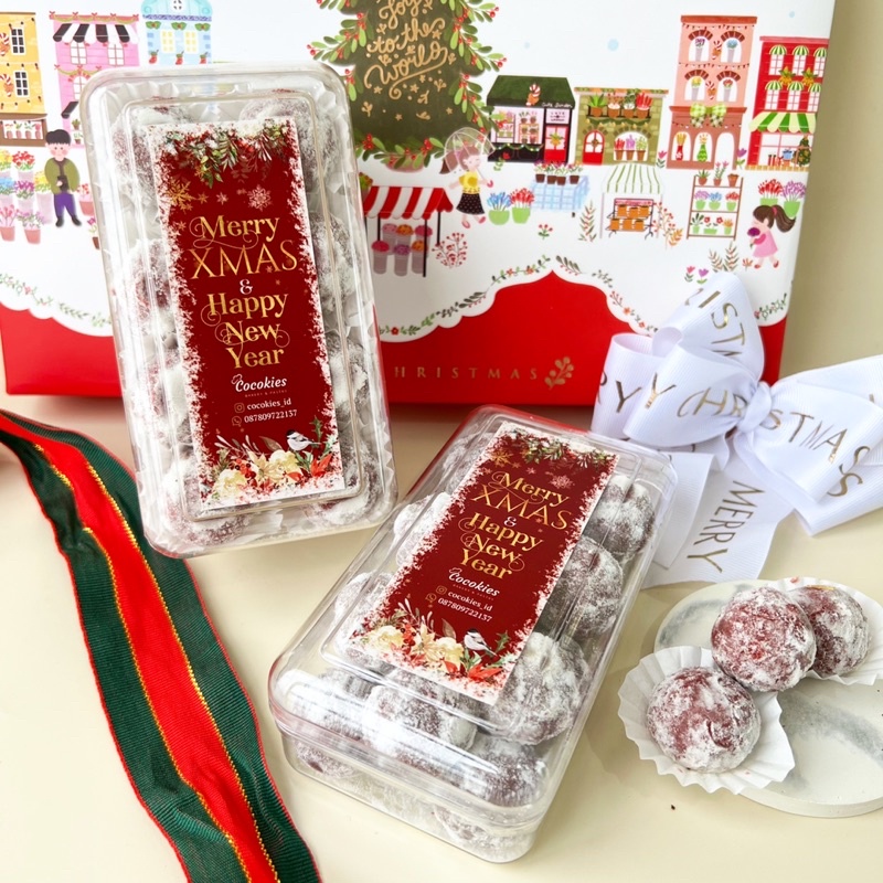 

RED VELVET SNOW COOKIES KUE NATAL KUE REDVELVET CHRISTMAS HAMPERS