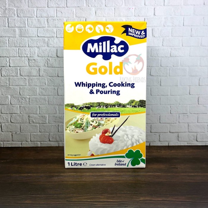 

(BISA COD ) MILLAC GOLD CREAM 1 LITER / WHIPPING/COOKING/POURING CREAM