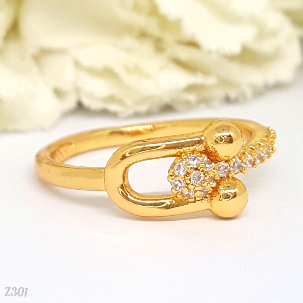 PGX Cincin Xuping Wanita Perhiasan Lapis Emas Aksesoris Fashion Premium - Z301