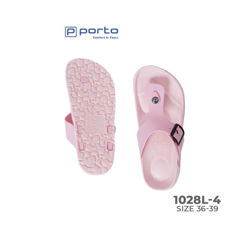 1028L - Porto Sandal Jepit Karet Wanita Ringan Empuk l Sendal Japit Cewek Korea