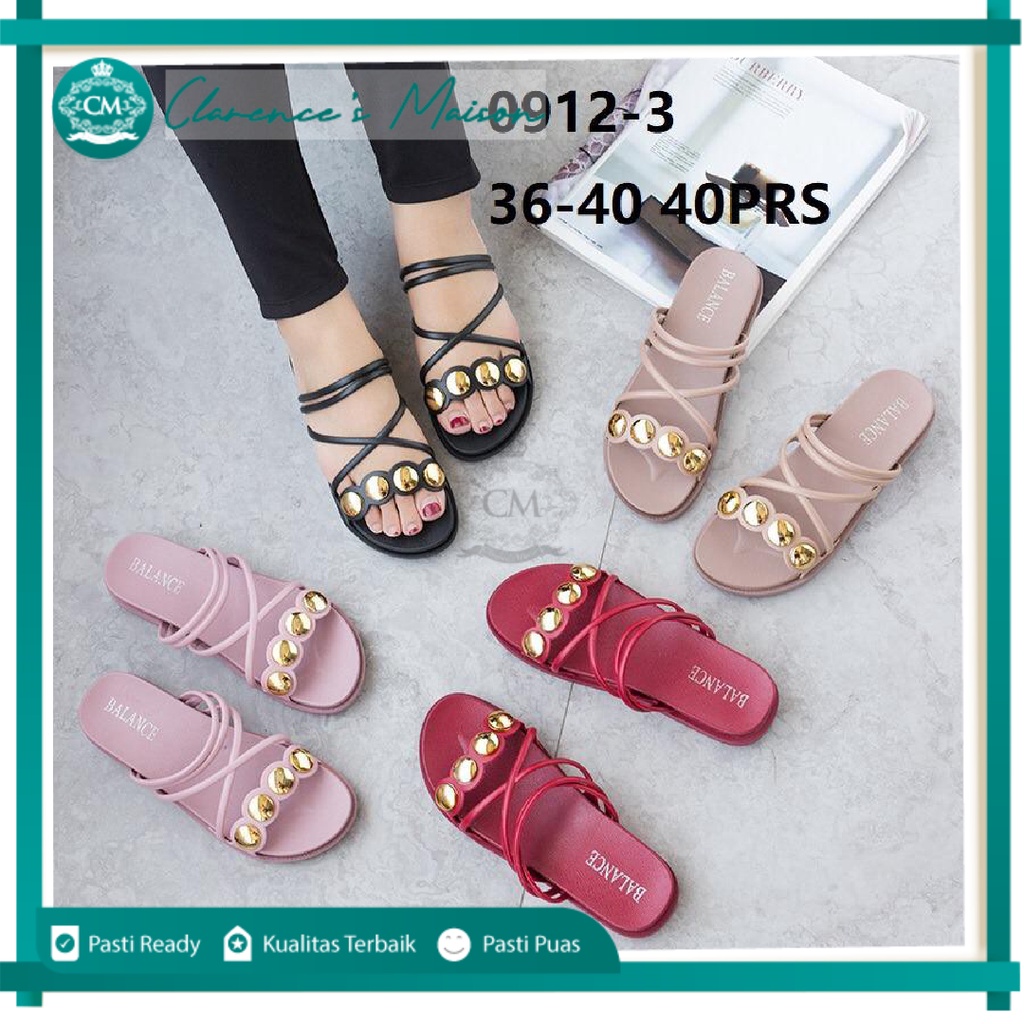 TERMURAHH!! Sandal Jelly Selop Wanita TALI TALI Sandal IMPORT Sandal Kokop Jelly Merk BALANCE, Sanda