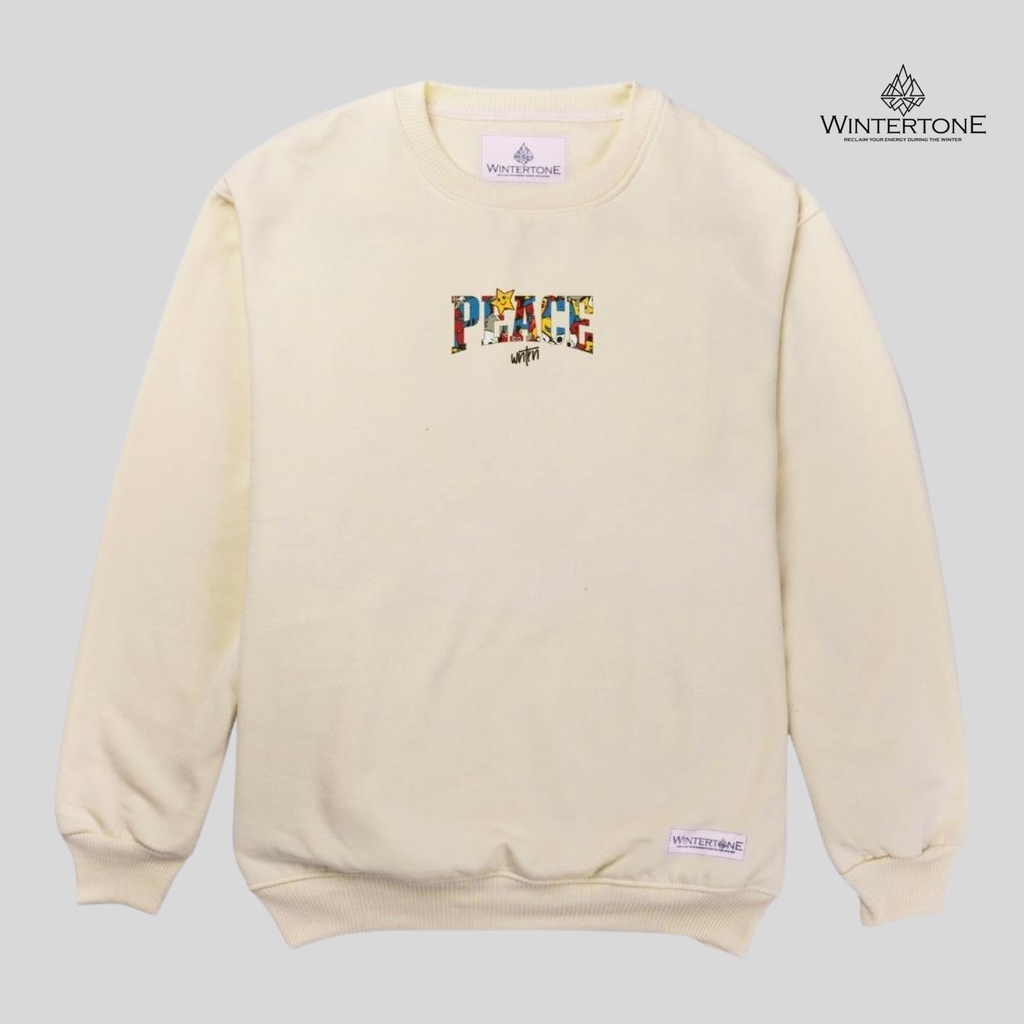 Sweater Crewneck Oversize Pria WINTERTONE Crweneck Suiter Oblong WNTRN Sweatshirt Simpel Series 2 Pria Motif Sablon Print Tangan Panjang Oversize Couple