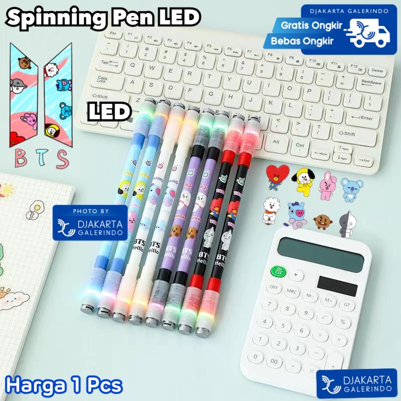 Spinning Pen Pulpen Putar Karakter Anti Stress Pena Pulpen Putar Mainan Anak Pen Spinner Balance