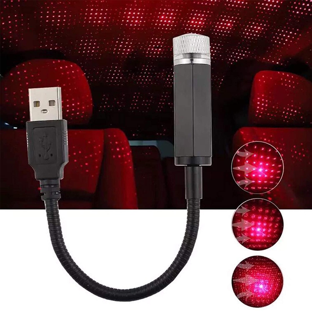 Romantis LED Mobil Atap Bintang Malam Lampu Proyektor Galaxy Lampu USB Dekorasi Kamar Dapat Disesuaikan Dekorasi Interior Otomatis Lampu