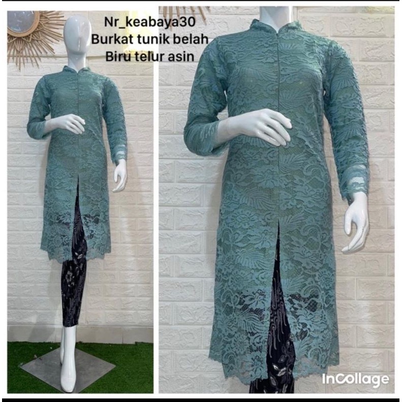 TUNIK BRUKAT RESLETING DEPAN // TUNIK KERAH SHANGHAI // KEBAYA MODERN // KEBAYA WISUDA // BAJU PESTA // By ASSYIFA