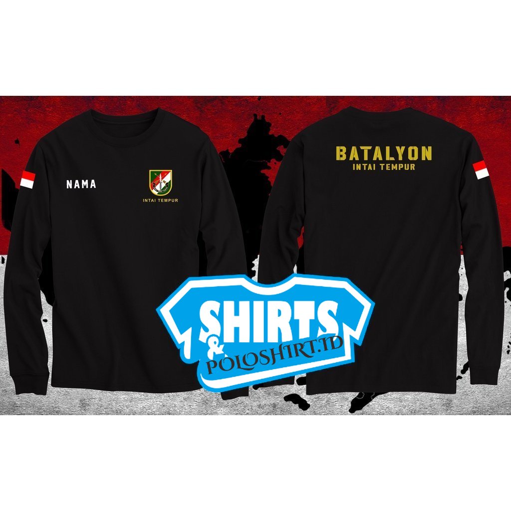 Jual Tshirt Baju Kaos Batalyon Intai Tempur Tni Ad Lengan Panjang