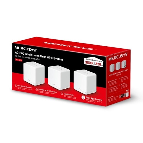 Mercusys Halo H30G AC1300 Whole Home Mesh Wi-Fi System 1/2/3pack - 1pack