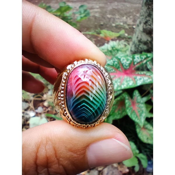 batu rubah pelangi motif junder